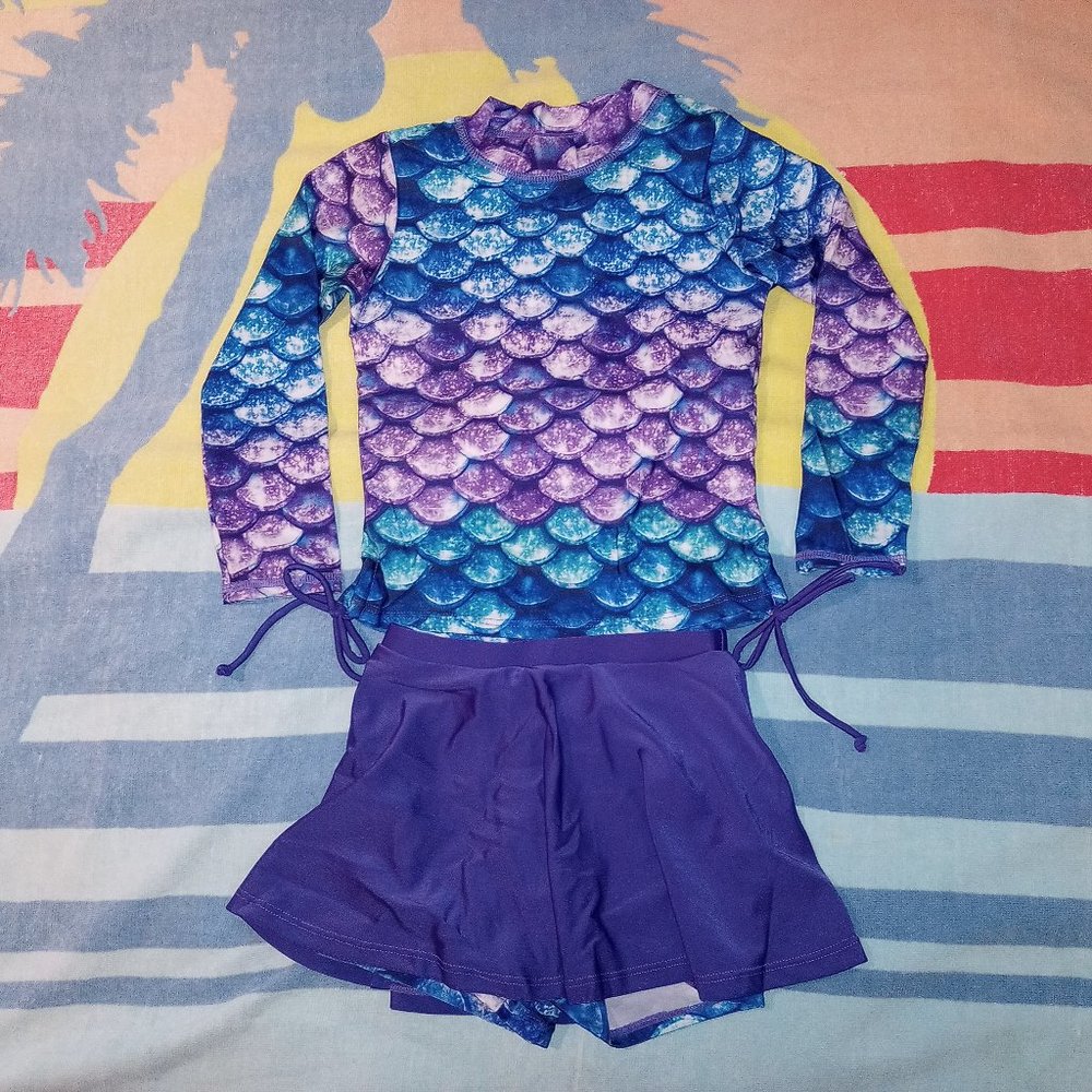 New Without Tags Swimsobo Girl's 2-Piece Mermaid Swimsuit, Size 4T